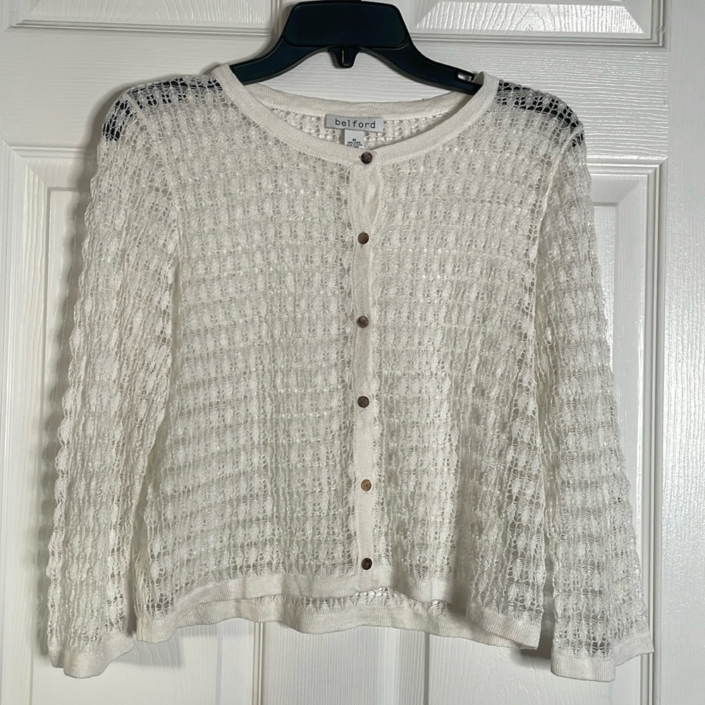 Belford 100% linen button down cardigan